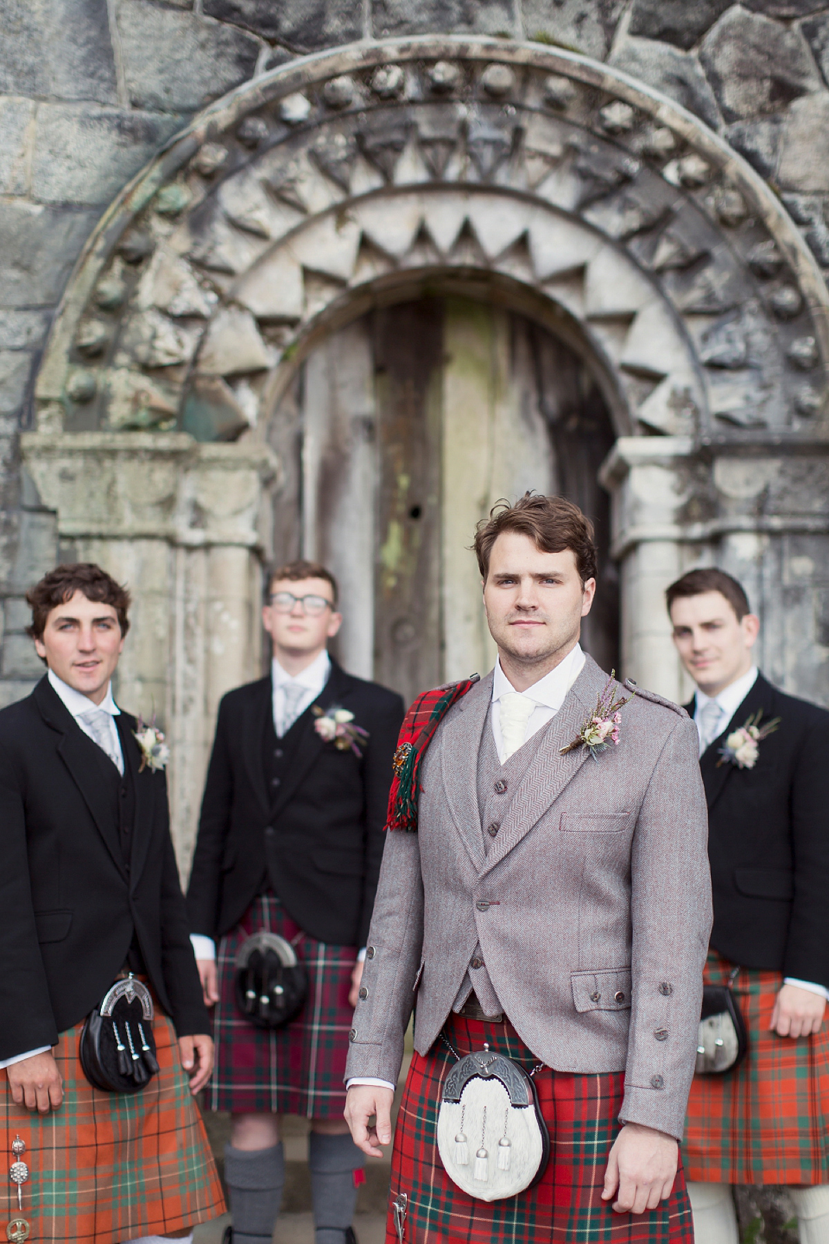 Kimberley wore 'Mystere' by Claire Pettibone for her ethereal and elegant Midsummer Nights Dream inspired wedding at Cottiers in Glasgow. Photography by Craig & Eva Sanders.