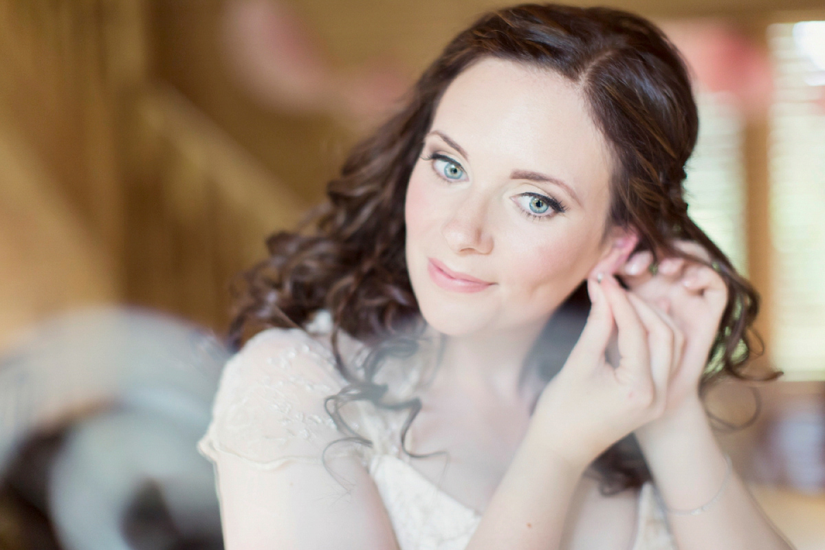 Kimberley wore 'Mystere' by Claire Pettibone for her ethereal and elegant Midsummer Nights Dream inspired wedding at Cottiers in Glasgow. Photography by Craig & Eva Sanders.