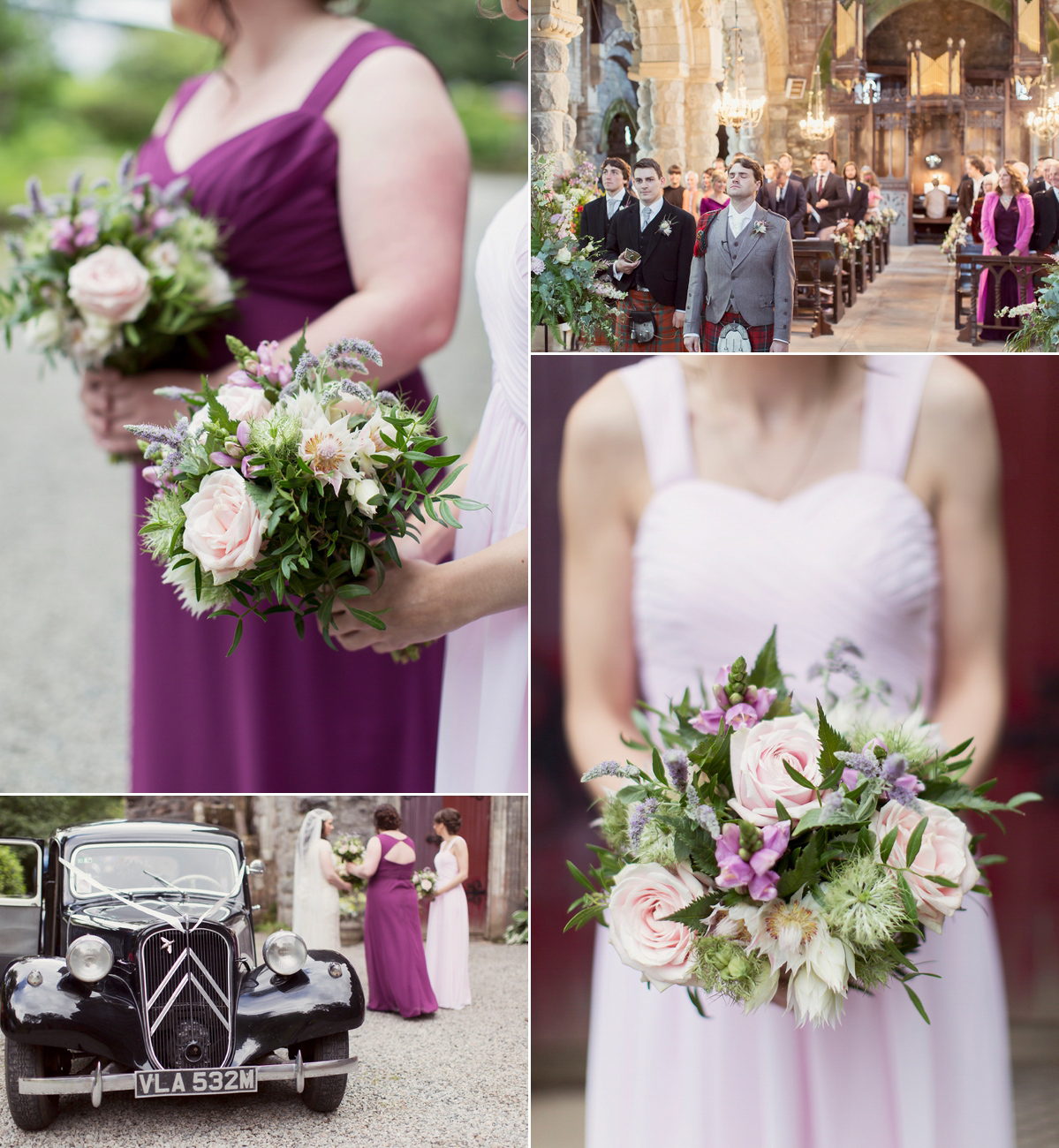 Kimberley wore 'Mystere' by Claire Pettibone for her ethereal and elegant Midsummer Nights Dream inspired wedding at Cottiers in Glasgow. Photography by Craig & Eva Sanders.