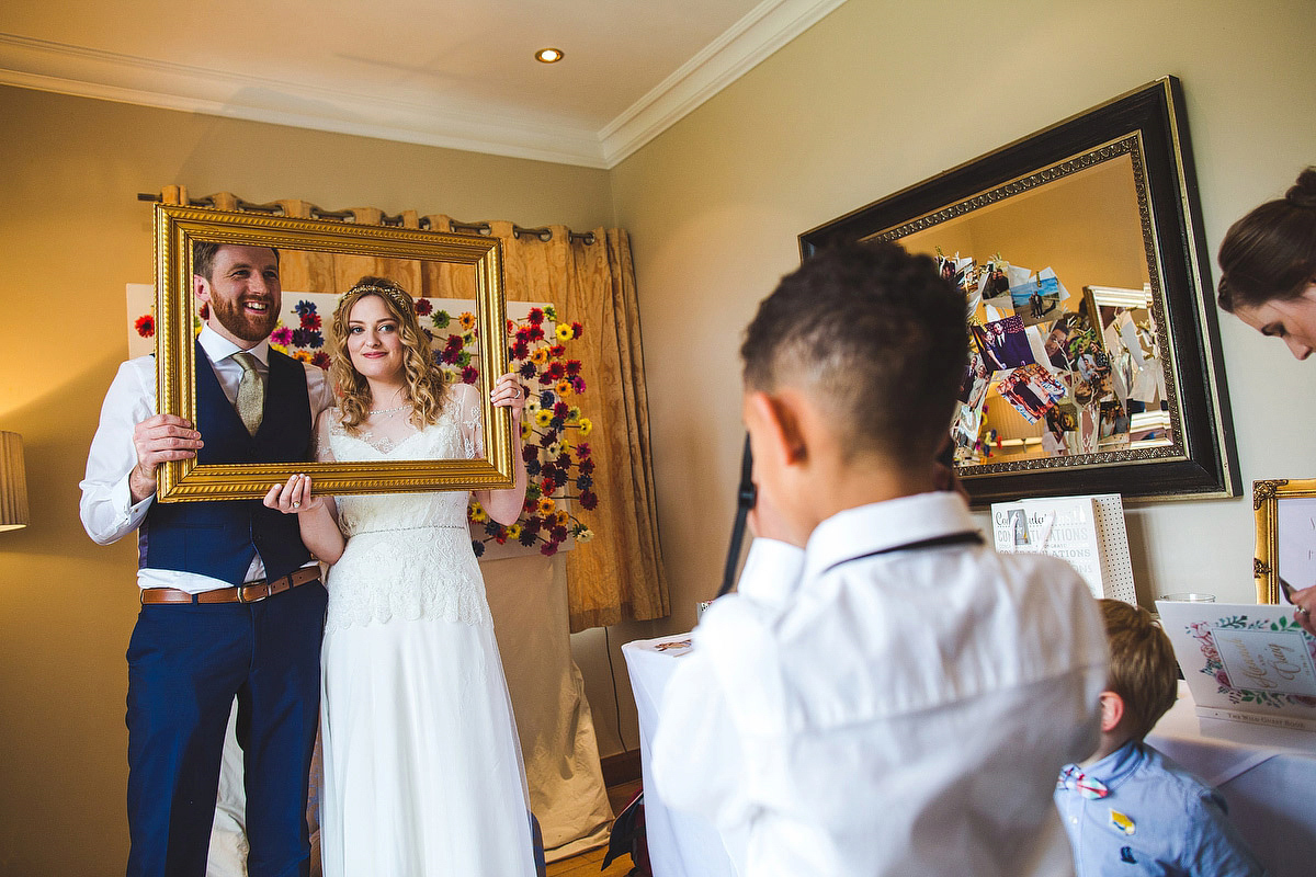 Jenny Packham and wildflower elegance for a Peak District Wedding in pastel shades. Images by S6 Photography.