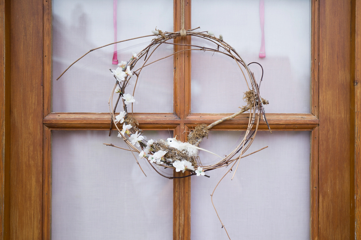 Fran wore a bohemian lace dress for her festival inspired vow renewal held in a meadow. Photography by Joshua Patrick.