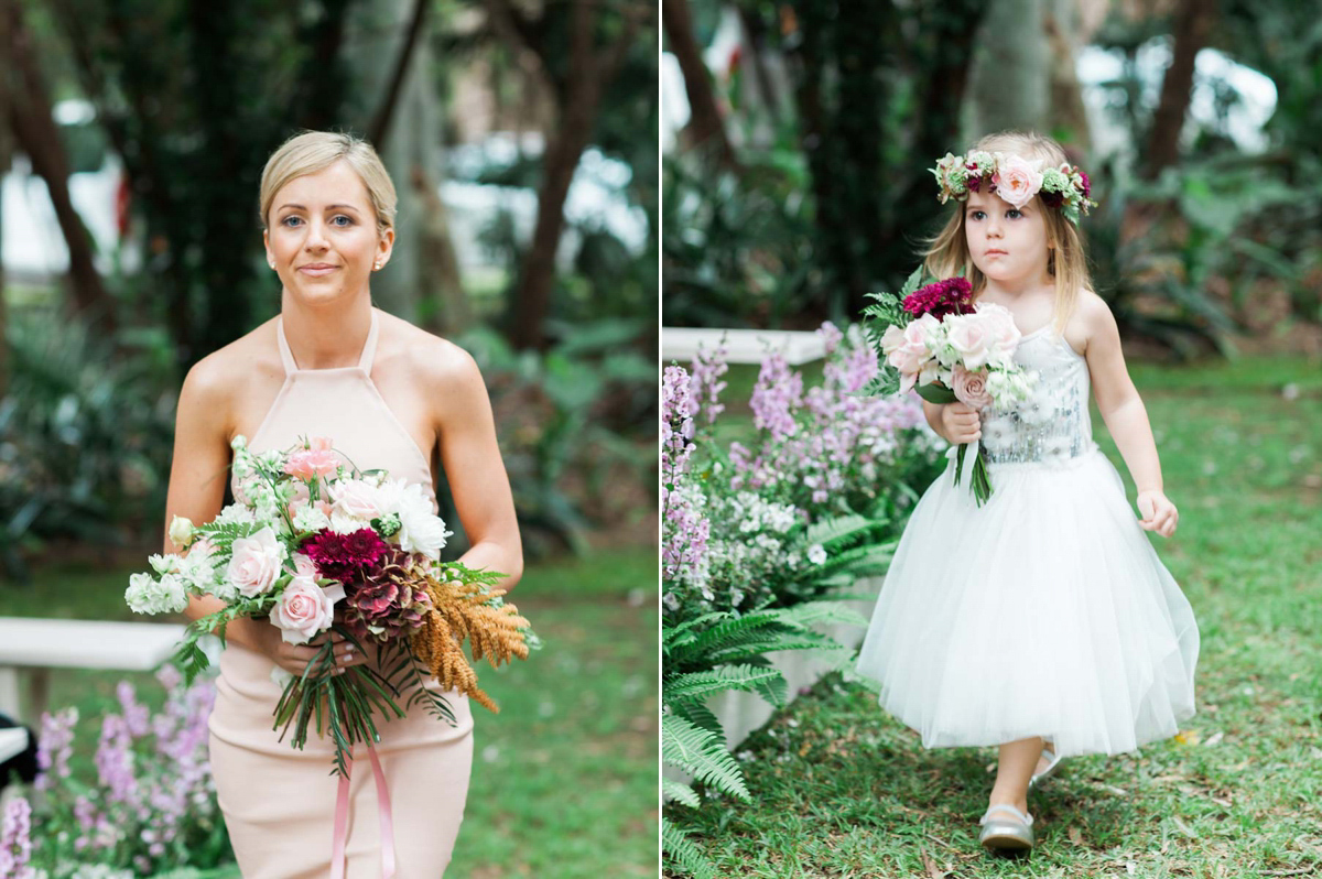 Rebecca wore a Karen Willis Holmes gown for her relaxed and romantic outdoor garden wedding in Australia. Photography by Mr Edwards.