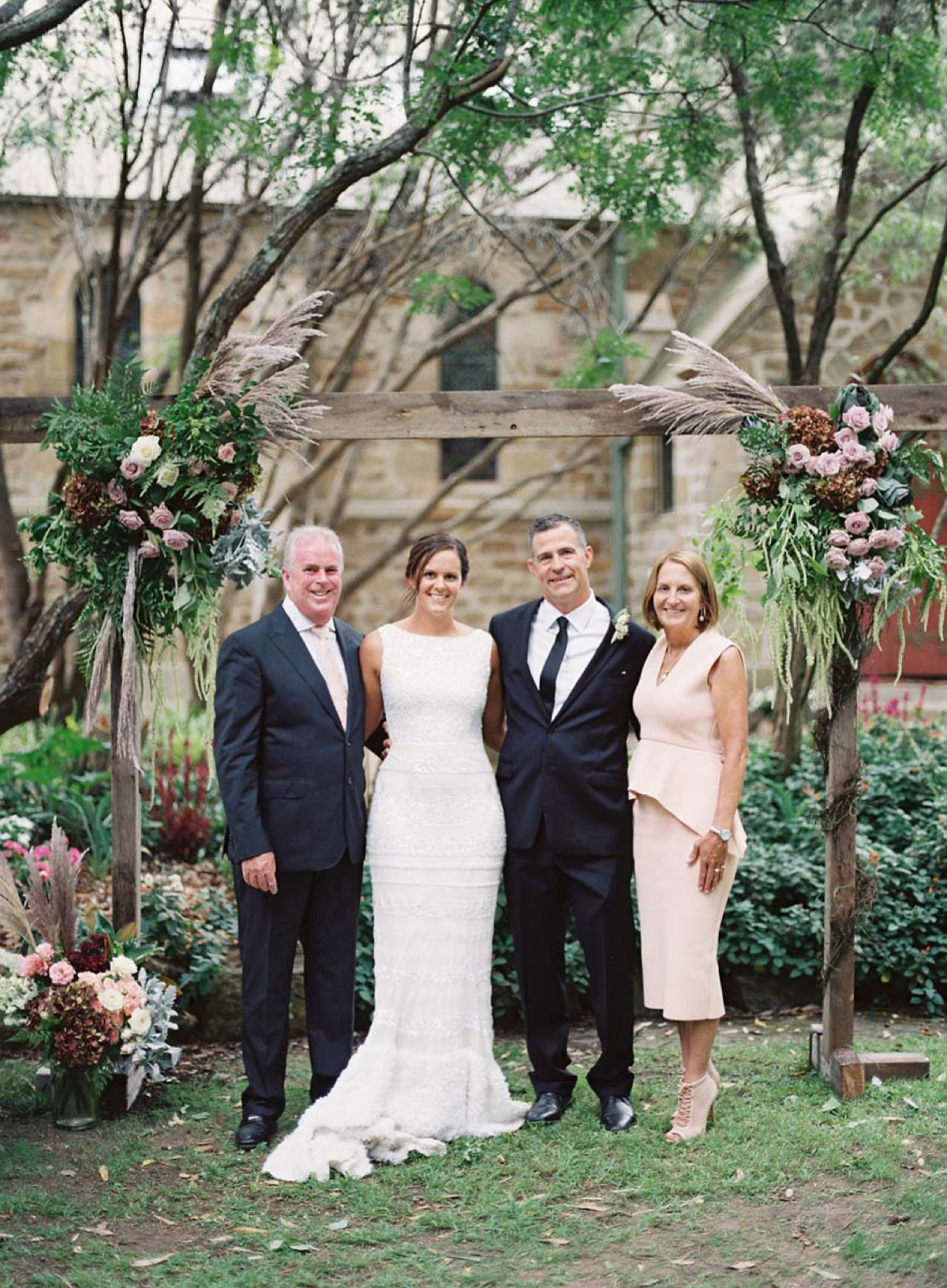 Rebecca wore a Karen Willis Holmes gown for her relaxed and romantic outdoor garden wedding in Australia. Photography by Mr Edwards.