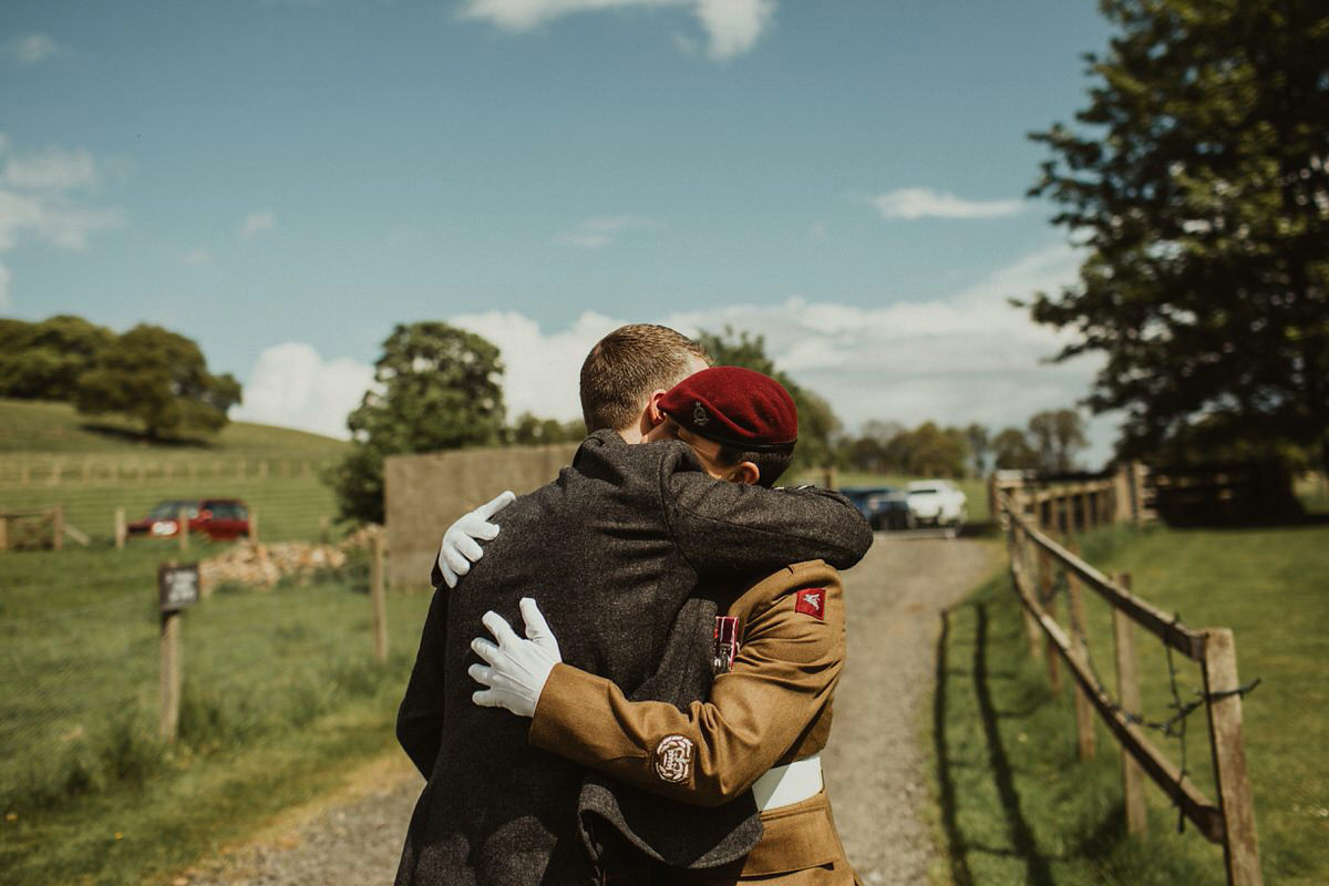 Nicola wears a Stewart Parvin gown for her elegant and romantic 'joining of the clans' inspired Scottish wedding. Photography by The Curries.