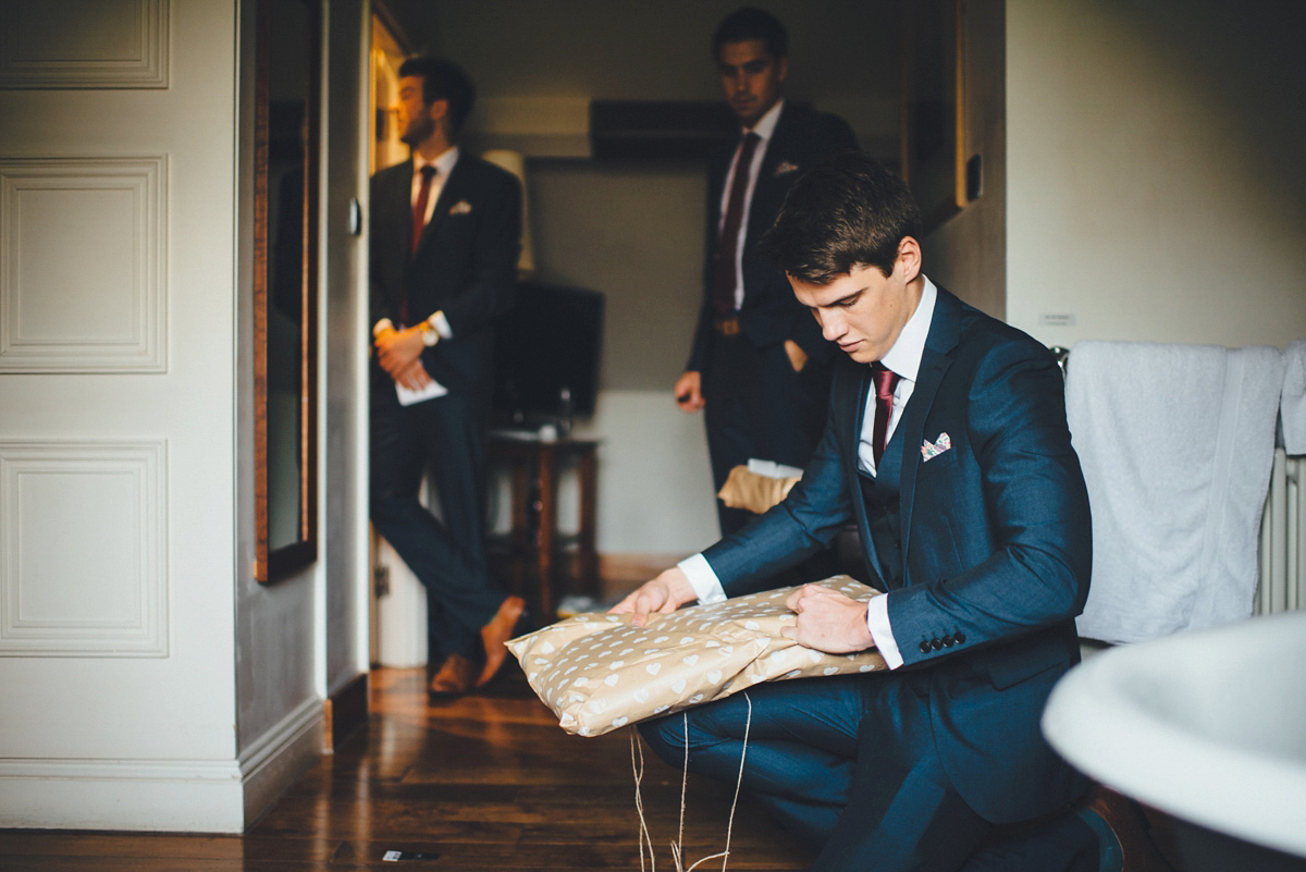 Lucy wore a 1920s inspired drop waist gown by Charlie Brear for her magical Autumn Papakata tipi wedding at Middlesmoor in Yorkshire. Silversixpence Films + Flawless Photography.