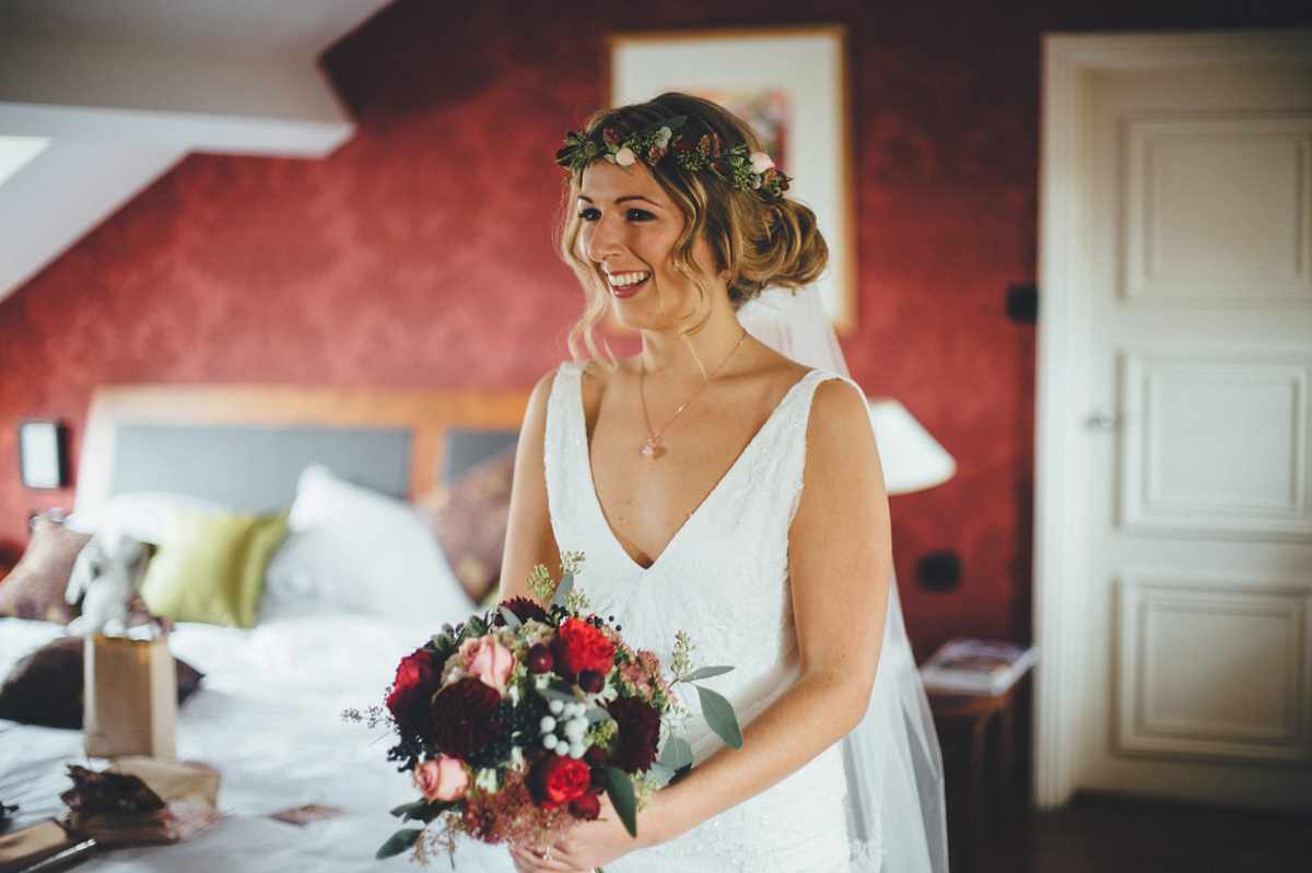 Lucy wore a 1920s inspired drop waist gown by Charlie Brear for her magical Autumn Papakata tipi wedding at Middlesmoor in Yorkshire. Silversixpence Films + Flawless Photography.