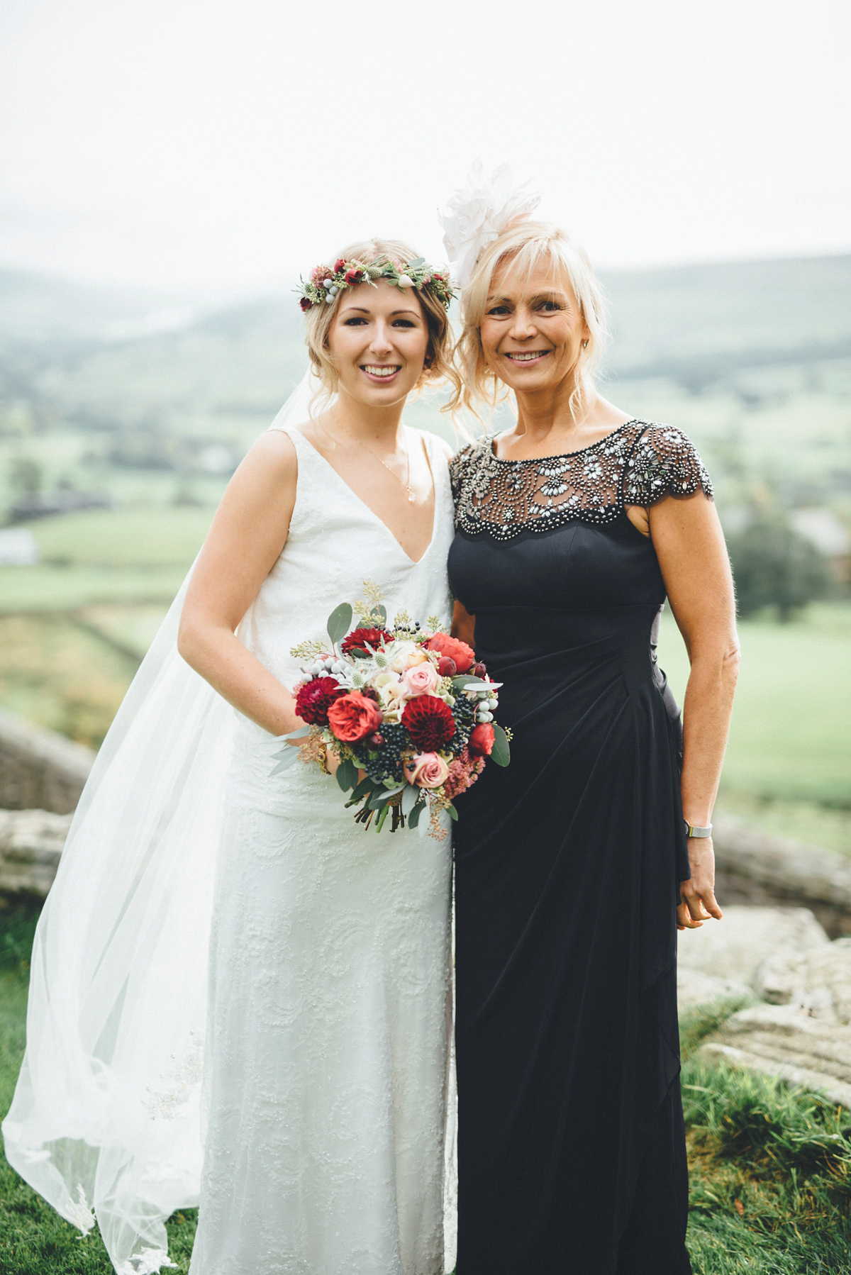 Lucy wore a 1920s inspired drop waist gown by Charlie Brear for her magical Autumn Papakata tipi wedding at Middlesmoor in Yorkshire. Silversixpence Films + Flawless Photography.