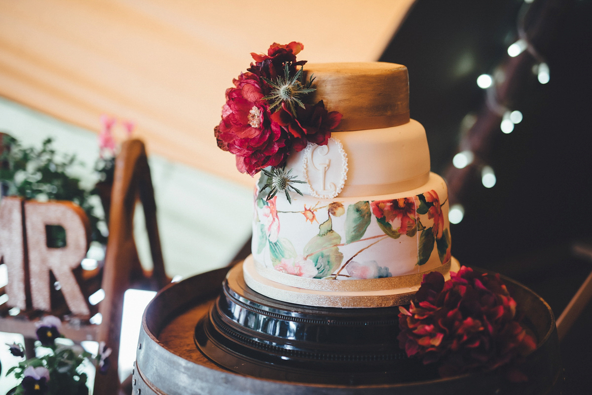 Lucy wore a 1920s inspired drop waist gown by Charlie Brear for her magical Autumn Papakata tipi wedding at Middlesmoor in Yorkshire. Silversixpence Films + Flawless Photography.