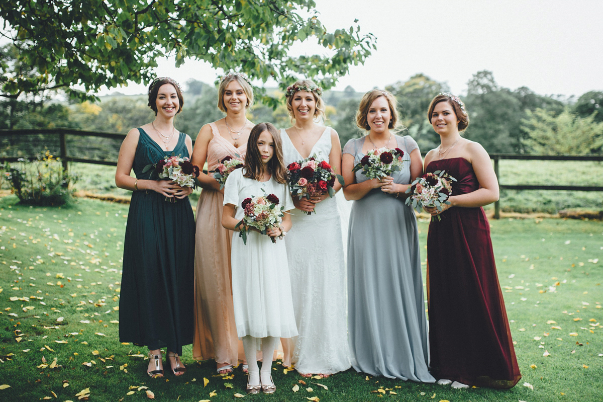 Lucy wore a 1920s inspired drop waist gown by Charlie Brear for her magical Autumn Papakata tipi wedding at Middlesmoor in Yorkshire. Silversixpence Films + Flawless Photography.