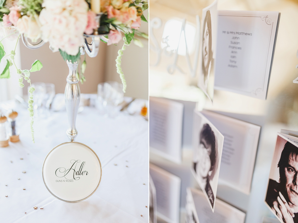 Stephanie wore a backless lace dress for her outdoor Spring wedding held at Hyde House country house hotel. Images by White Stag Photography.