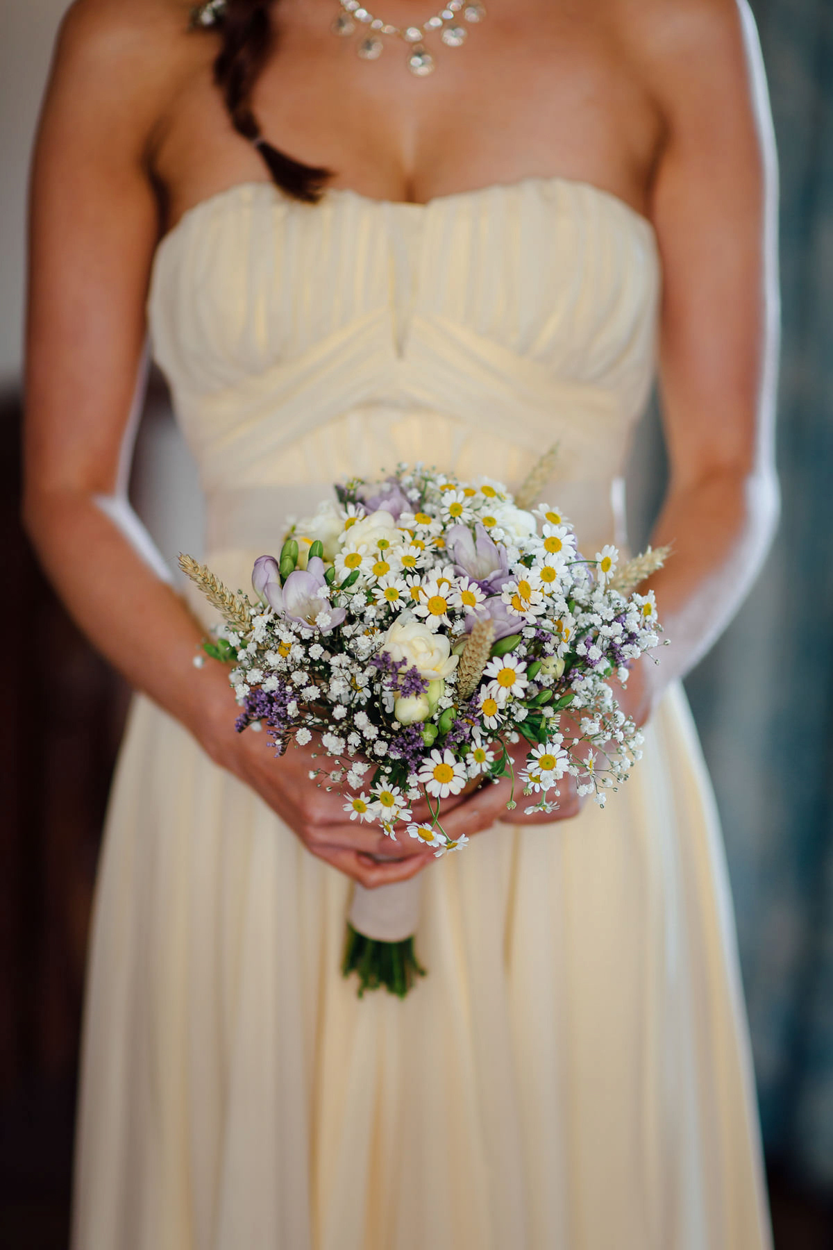 Gemma wore a boho inspired wedding dress by Wilden bride for her lovely Spring country house wedding in Devon. Images by Freckle Photography.