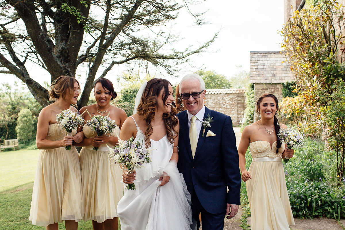 Gemma wore a boho inspired wedding dress by Wilden bride for her lovely Spring country house wedding in Devon. Images by Freckle Photography.