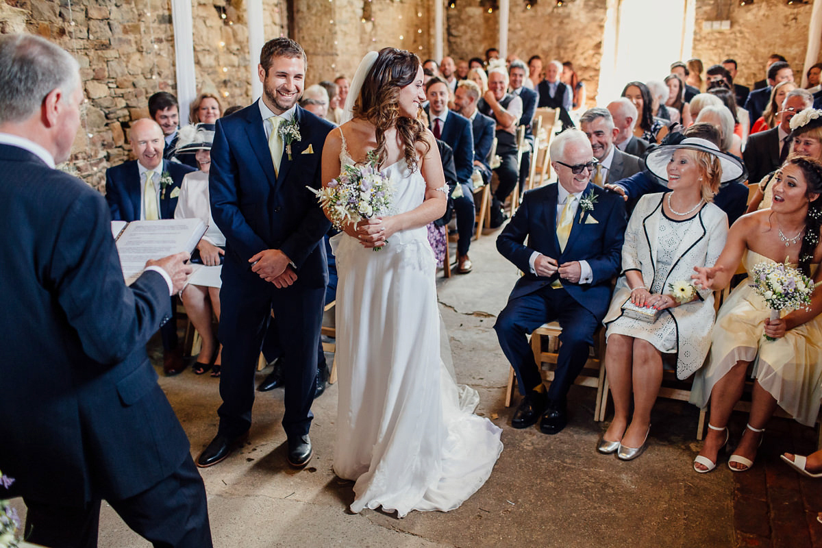 Gemma wore a boho inspired wedding dress by Wilden bride for her lovely Spring country house wedding in Devon. Images by Freckle Photography.