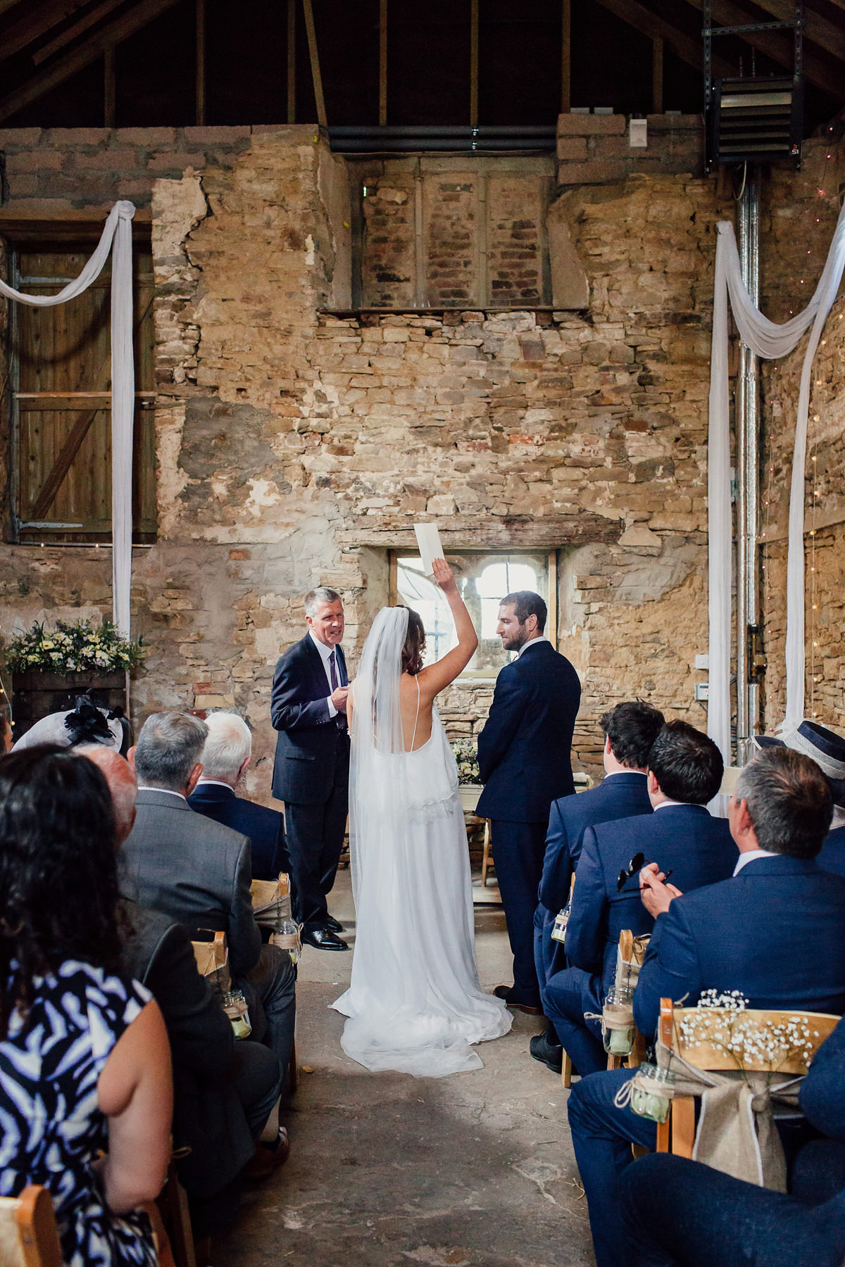 Gemma wore a boho inspired wedding dress by Wilden bride for her lovely Spring country house wedding in Devon. Images by Freckle Photography.