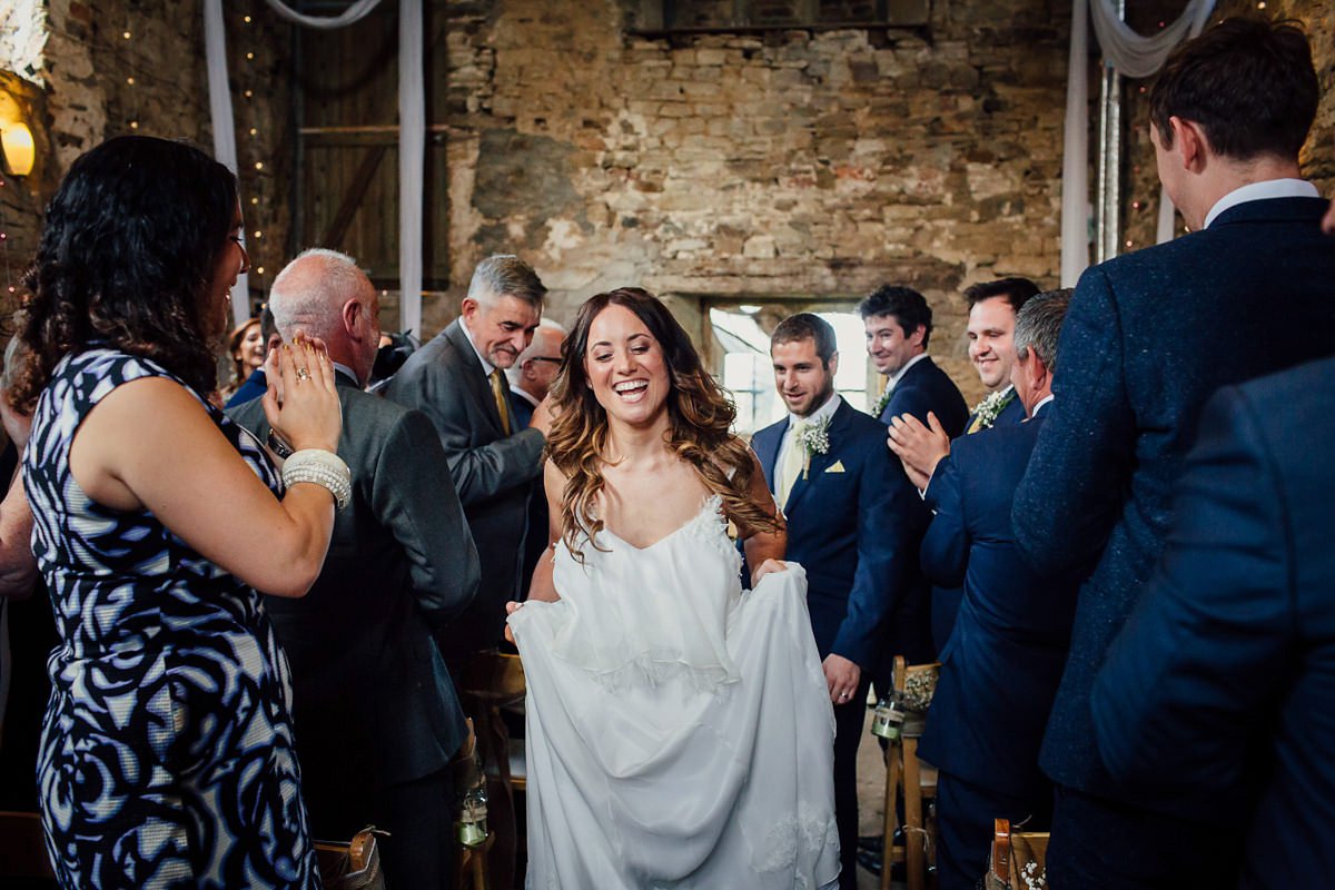 Gemma wore a boho inspired wedding dress by Wilden bride for her lovely Spring country house wedding in Devon. Images by Freckle Photography.