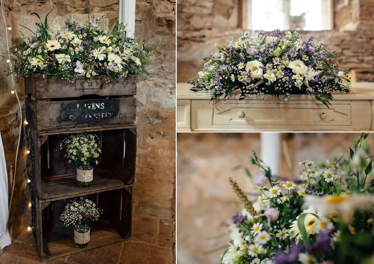 Gemma wore a boho inspired wedding dress by Wilden bride for her lovely Spring country house wedding in Devon. Images by Freckle Photography.