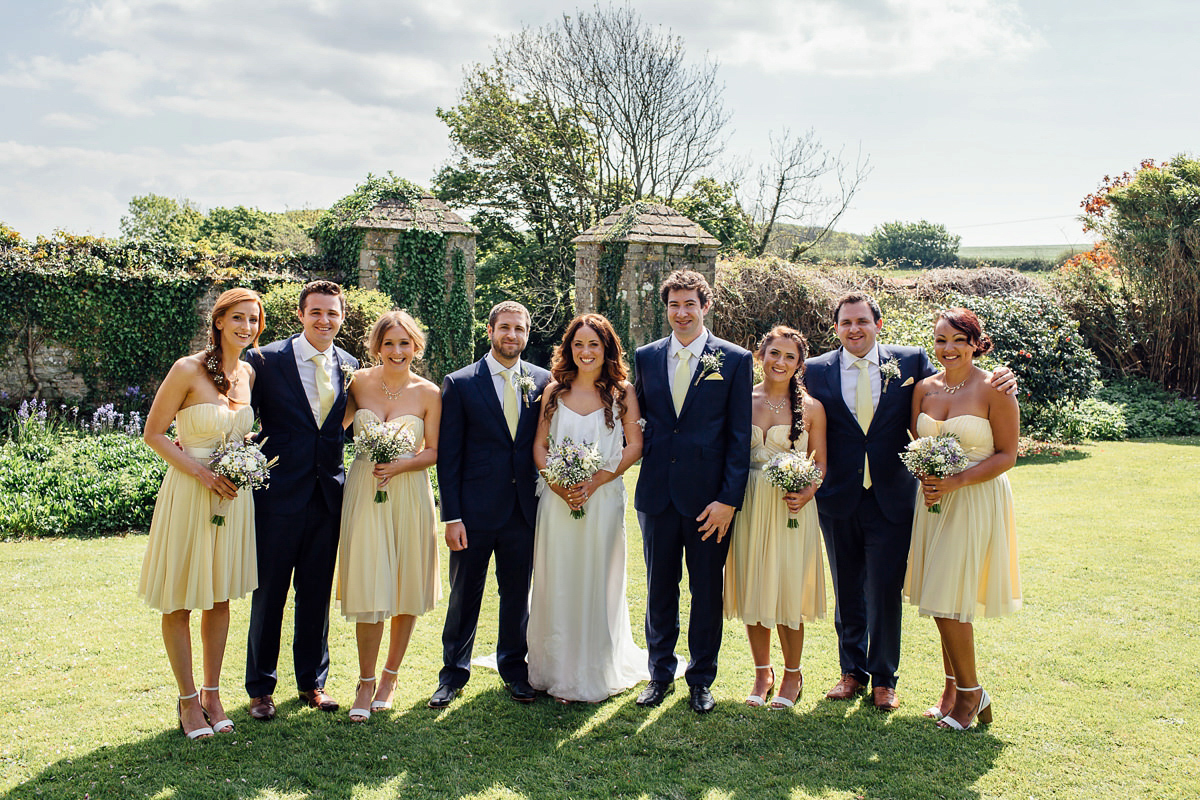 Gemma wore a boho inspired wedding dress by Wilden bride for her lovely Spring country house wedding in Devon. Images by Freckle Photography.