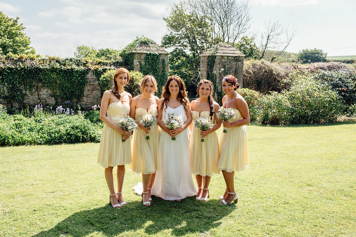 Gemma wore a boho inspired wedding dress by Wilden bride for her lovely Spring country house wedding in Devon. Images by Freckle Photography.