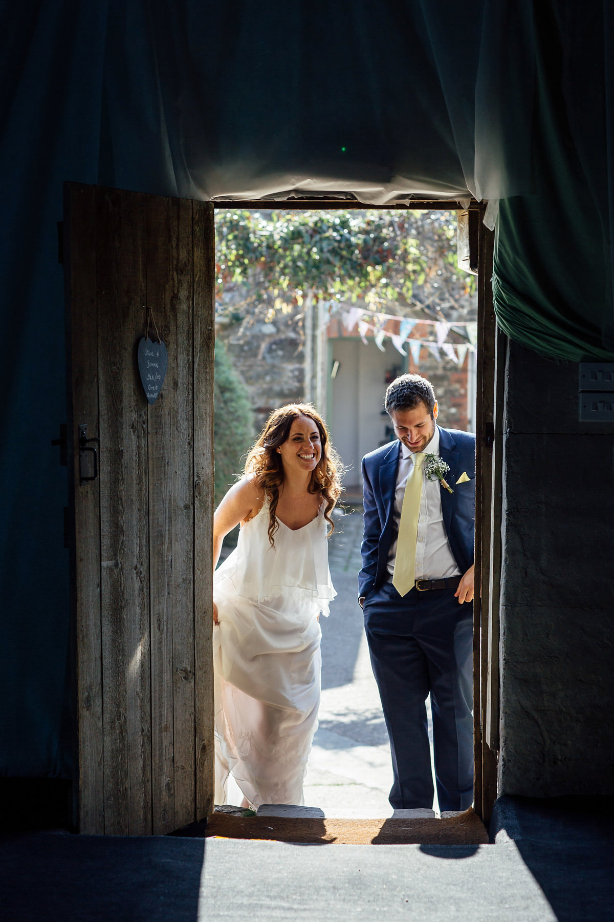 Gemma wore a boho inspired wedding dress by Wilden bride for her lovely Spring country house wedding in Devon. Images by Freckle Photography.