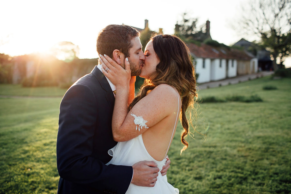 Gemma wore a boho inspired wedding dress by Wilden bride for her lovely Spring country house wedding in Devon. Images by Freckle Photography.