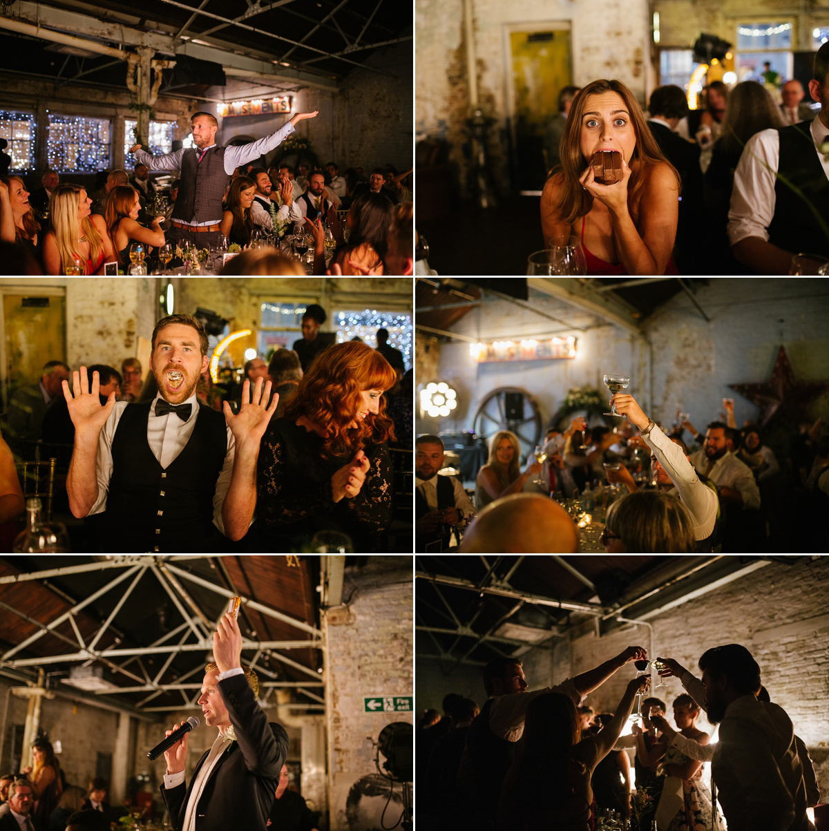 Emma wore Rime Aradaky separates and a polka dot veil by Luna Bea, for her fun, relaxed and cool East London wedding at MC Motors in Dalston. Photography by Emma & Pete.