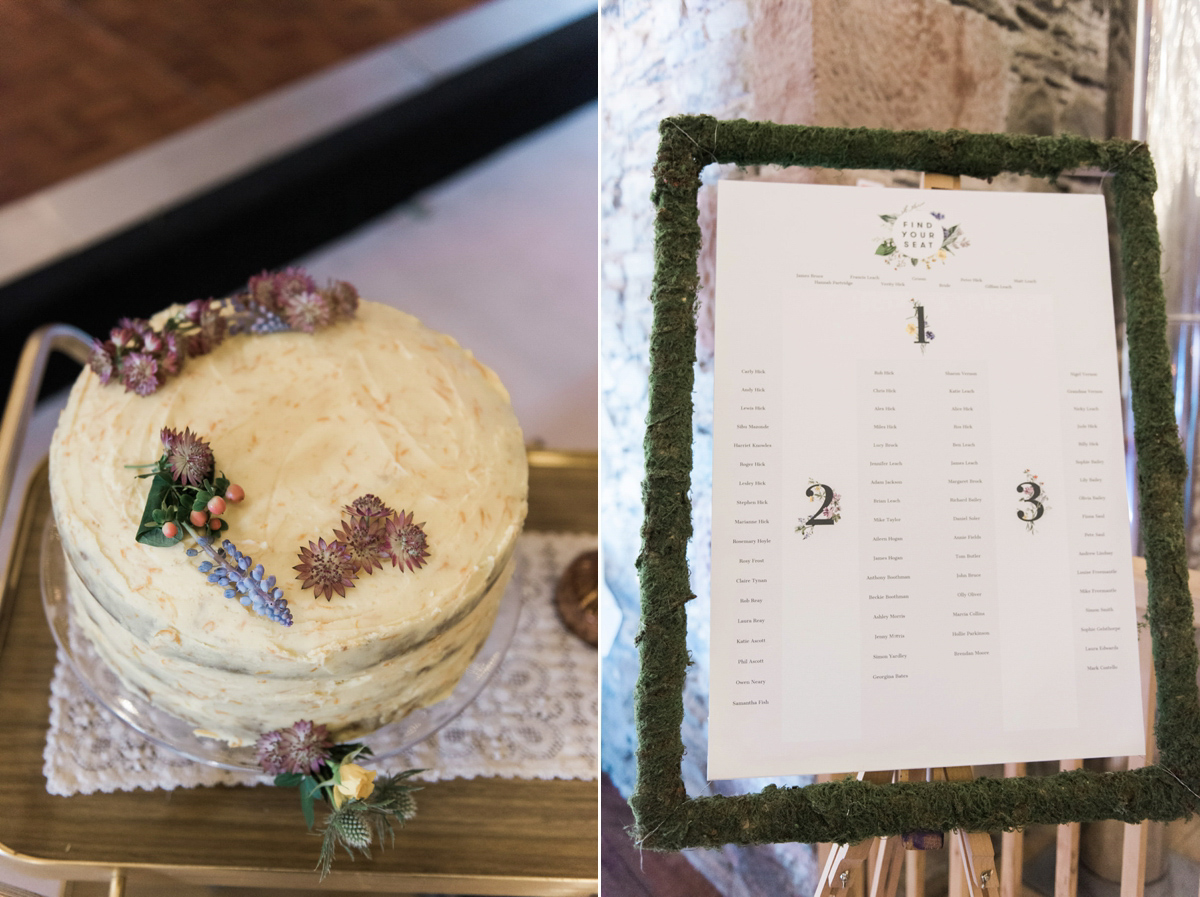 Suzi wears a Yolancris dress and flower crown for her rustic, intimate wedding in the Lake District. Photography by Sarah Folega.