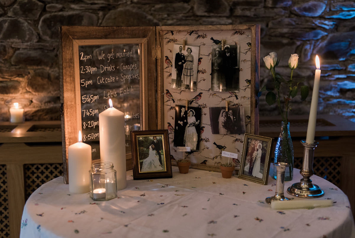 Suzi wears a Yolancris dress and flower crown for her rustic, intimate wedding in the Lake District. Photography by Sarah Folega.