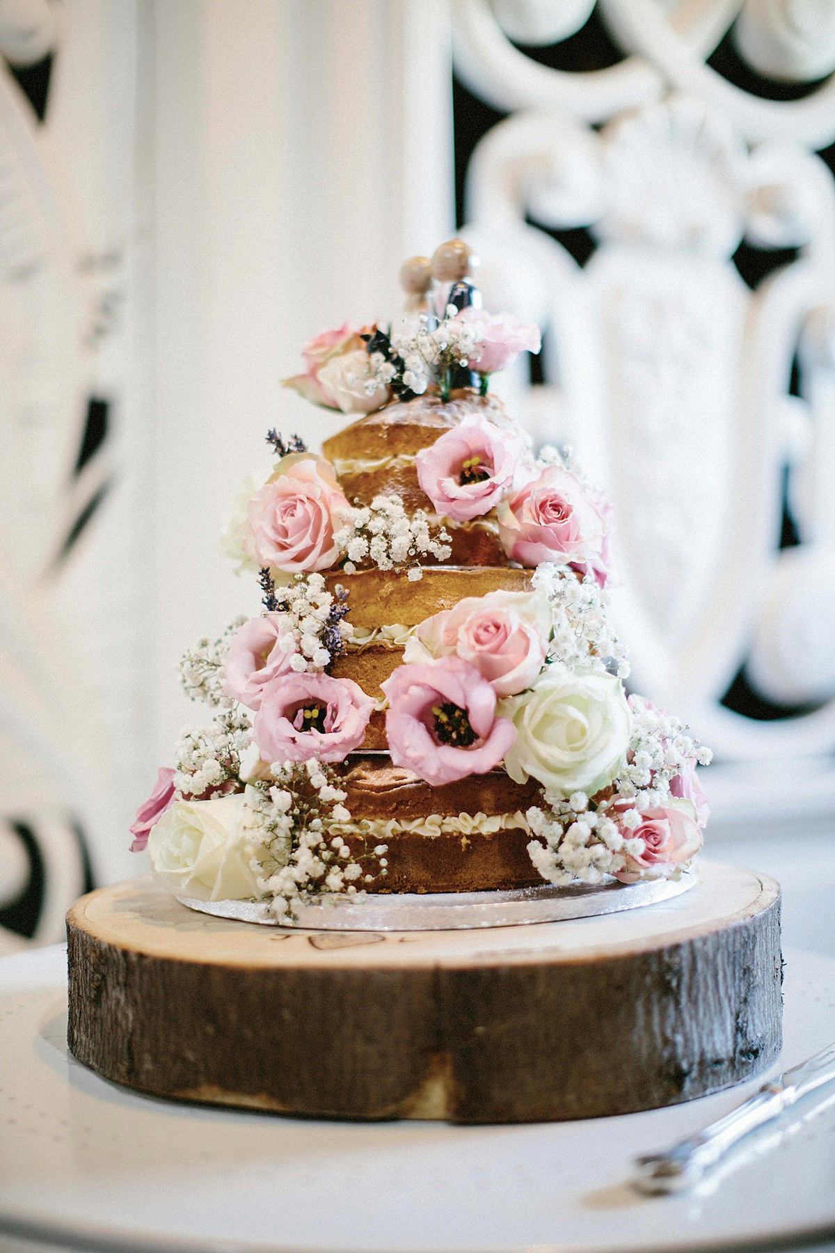 Lauren wore an Enzoani gown and a fishtail braid for her pretty, pastel colour Autumn wedding at Preston Court. Photography by Jacob & Pauline.