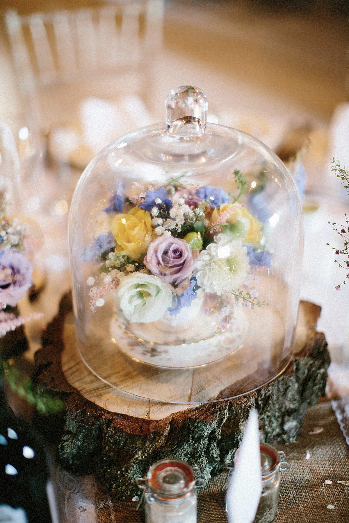 Lauren wore an Enzoani gown and a fishtail braid for her pretty, pastel colour Autumn wedding at Preston Court. Photography by Jacob & Pauline.