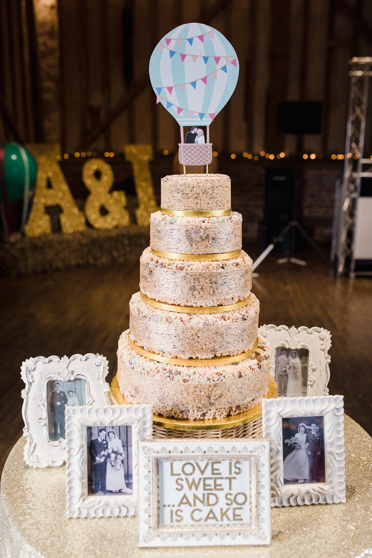 Liz wore a Vivienne Westwood dress for her hot air balloon and travel inspired wedding ('Around the World in 80 Days', Phileas Fogg style). A Lillibrooke Hall summer barn wedding, photographed by Faye Cornhill.