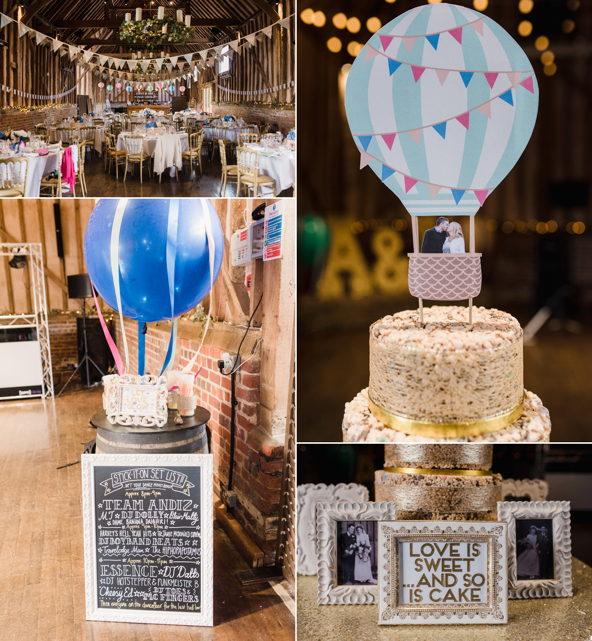 Liz wore a Vivienne Westwood dress for her hot air balloon and travel inspired wedding ('Around the World in 80 Days', Phileas Fogg style). A Lillibrooke Hall summer barn wedding, photographed by Faye Cornhill.