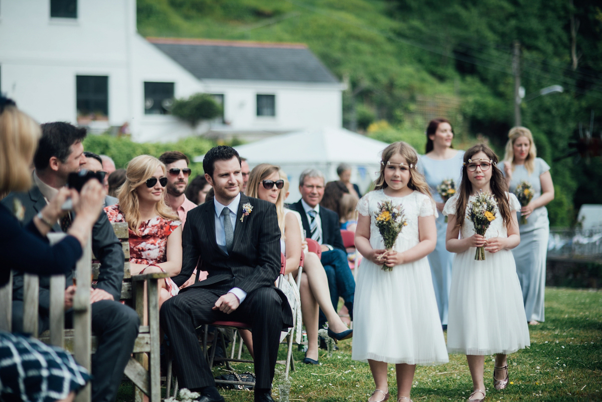 Mel wore two Belle & Bunty gowns for her English country garden wedding in Cornwall. Photography by Liberty Pearl.