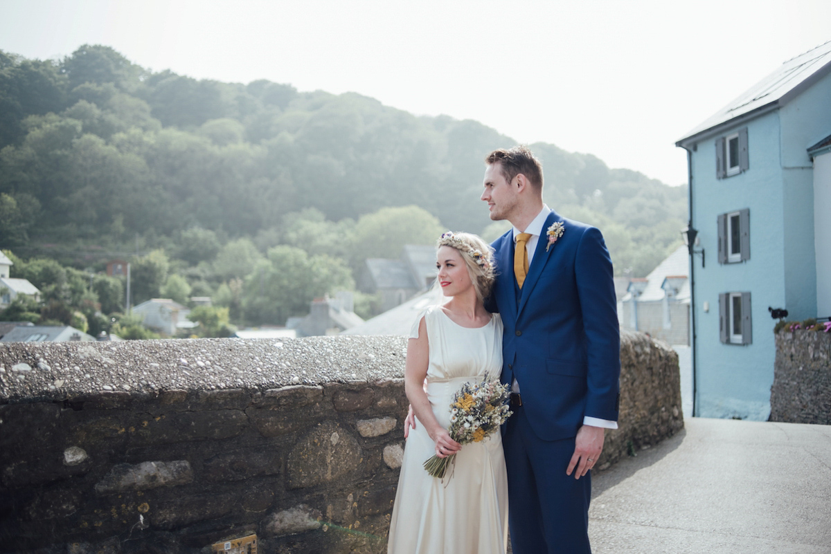 Mel wore two Belle & Bunty gowns for her English country garden wedding in Cornwall. Photography by Liberty Pearl.