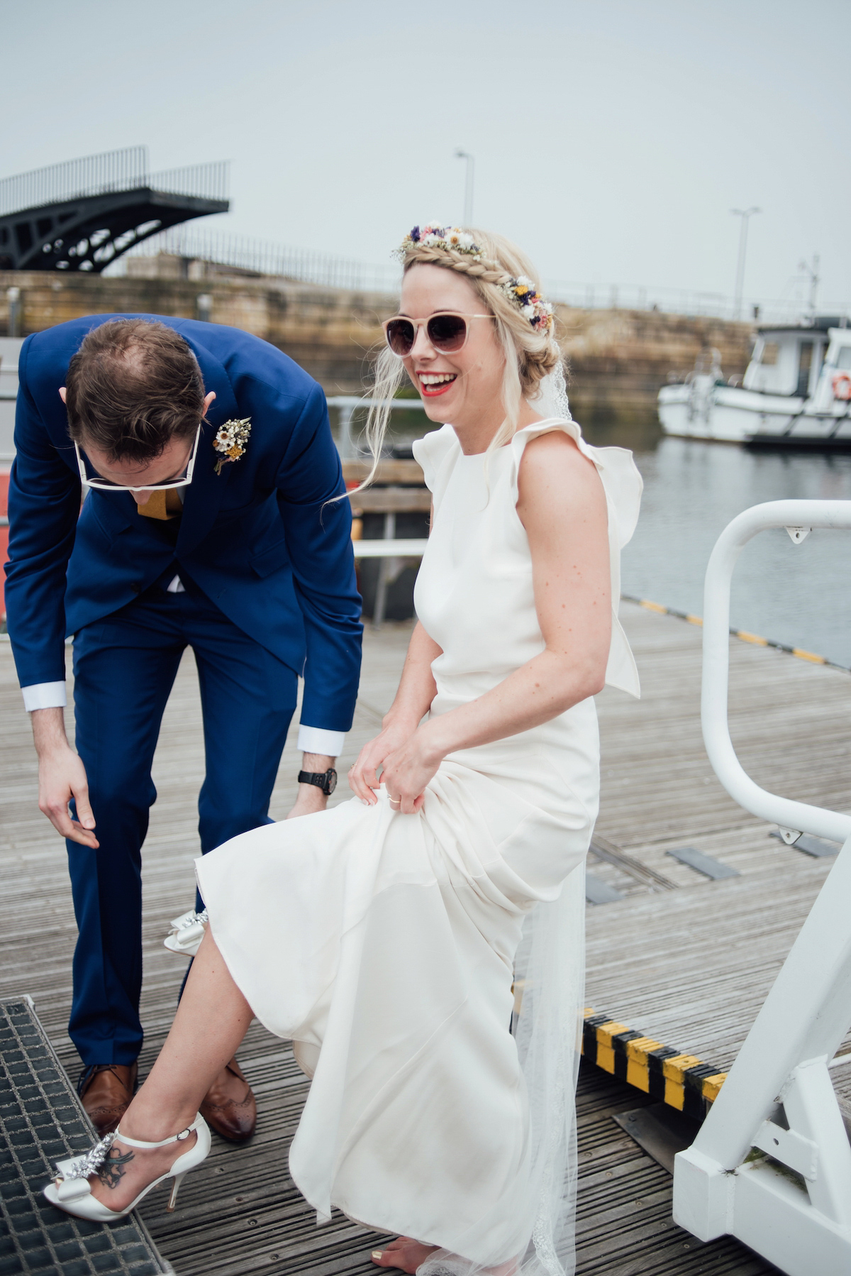 Mel wore two Belle & Bunty gowns for her English country garden wedding in Cornwall. Photography by Liberty Pearl.