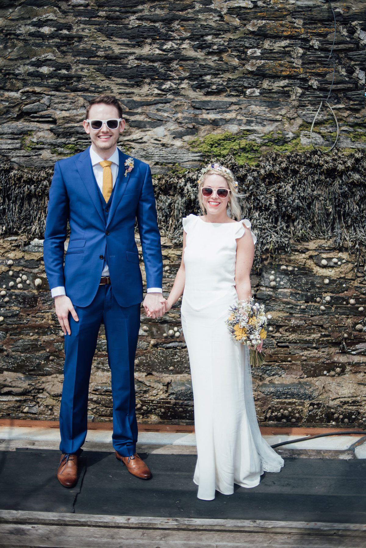 Mel wore two Belle & Bunty gowns for her English country garden wedding in Cornwall. Photography by Liberty Pearl.