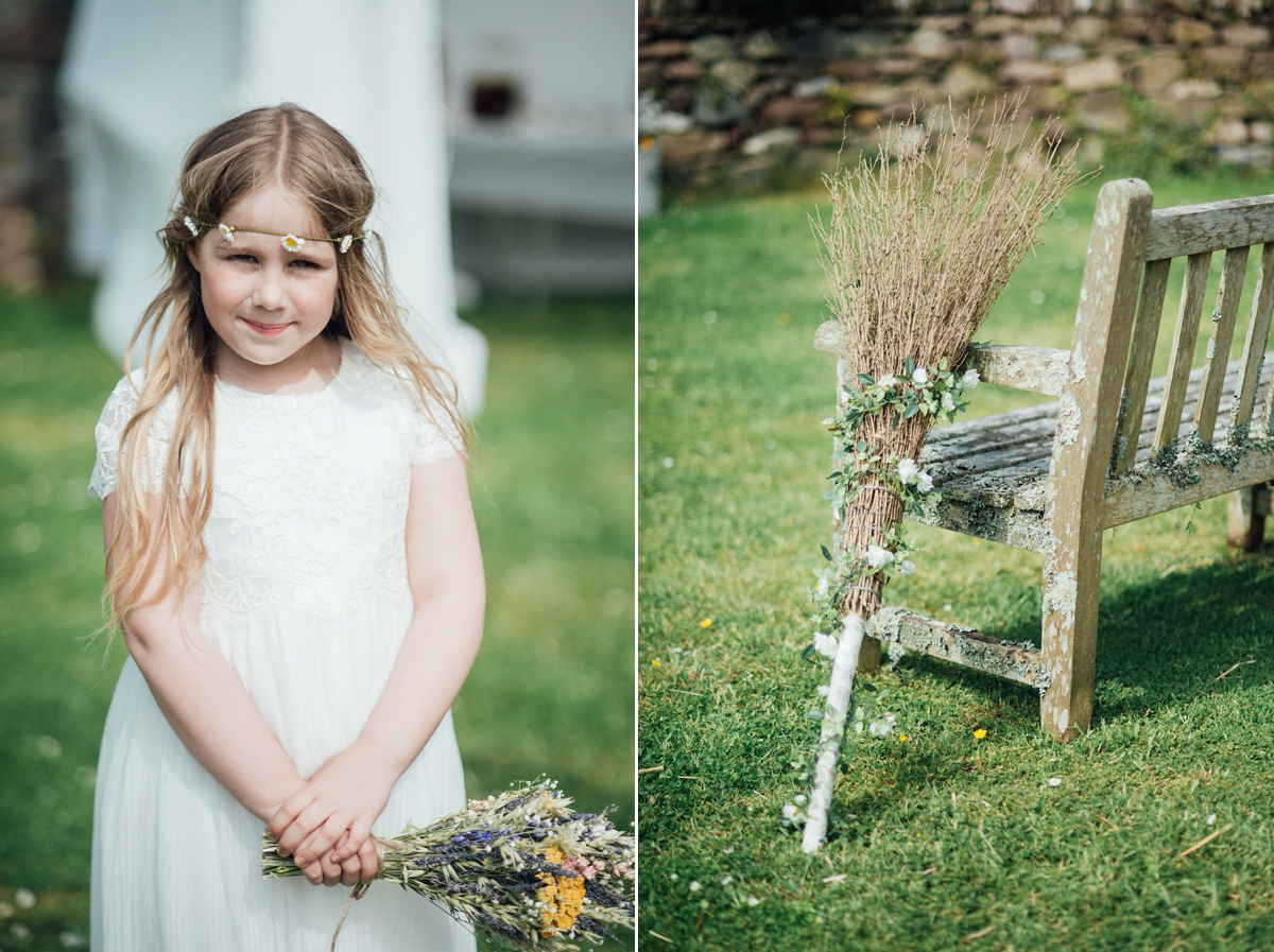 Mel wore two Belle & Bunty gowns for her English country garden wedding in Cornwall. Photography by Liberty Pearl.