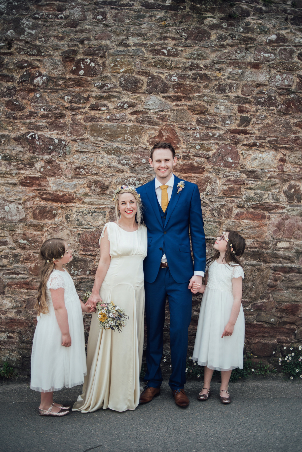 Mel wore two Belle & Bunty gowns for her English country garden wedding in Cornwall. Photography by Liberty Pearl.