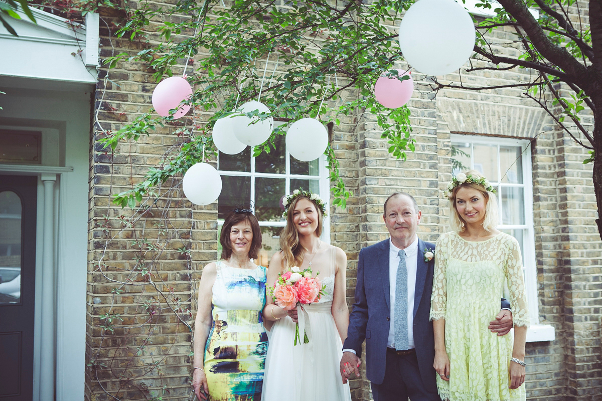 Holly wore a Grace Loves Lace gown for her modern wedding planned in just 2 weeks. The venue was The Asylum chapel in London. Photography by My Beautiful Bride.