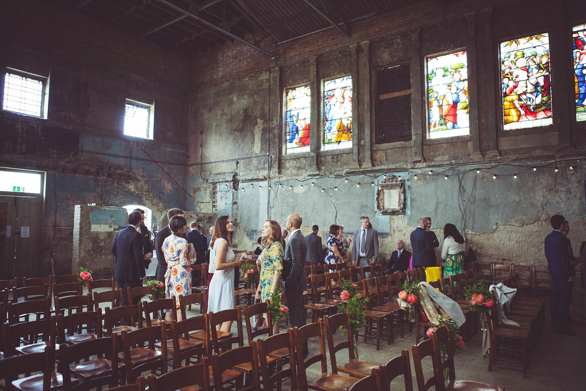 Holly wore a Grace Loves Lace gown for her modern wedding planned in just 2 weeks. The venue was The Asylum chapel in London. Photography by My Beautiful Bride.