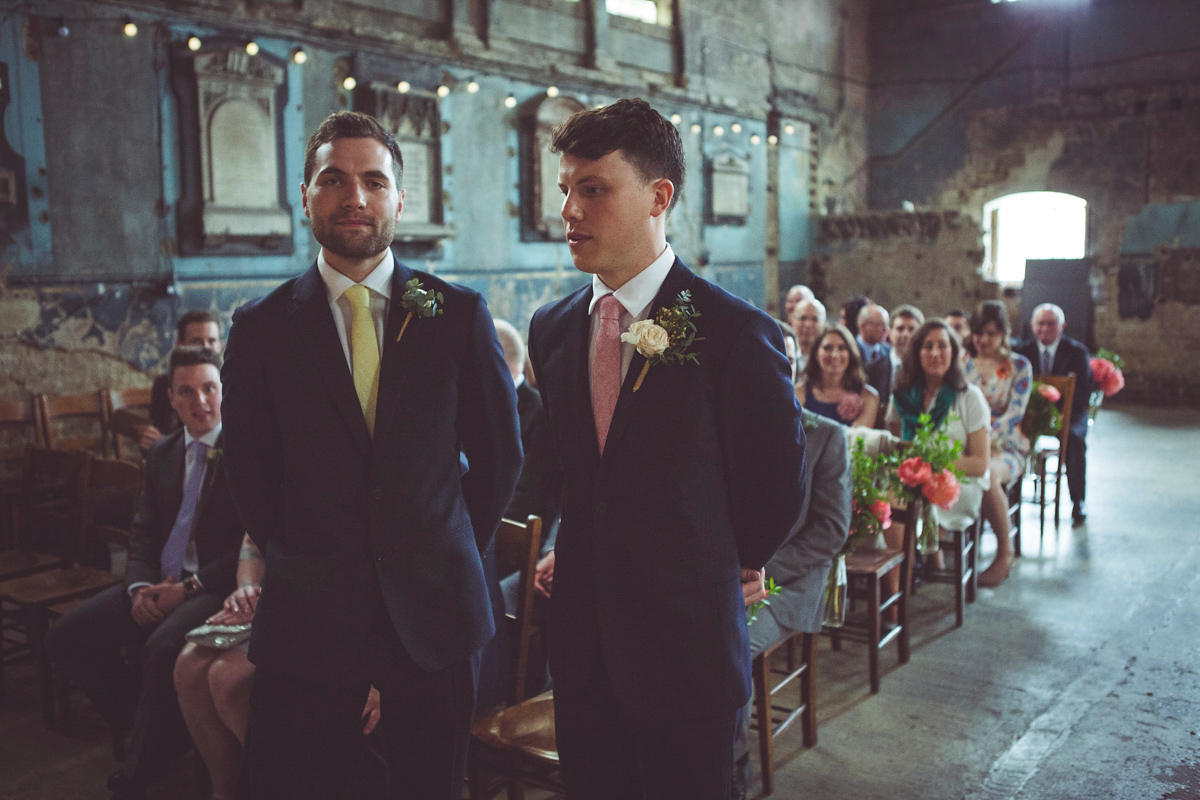 Holly wore a Grace Loves Lace gown for her modern wedding planned in just 2 weeks. The venue was The Asylum chapel in London. Photography by My Beautiful Bride.