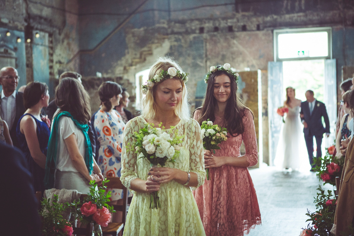 Holly wore a Grace Loves Lace gown for her modern wedding planned in just 2 weeks. The venue was The Asylum chapel in London. Photography by My Beautiful Bride.