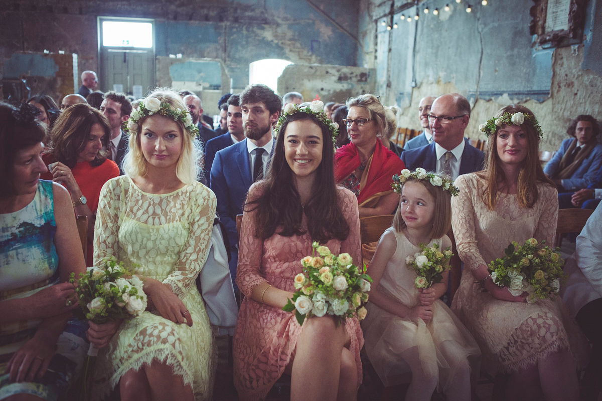 Holly wore a Grace Loves Lace gown for her modern wedding planned in just 2 weeks. The venue was The Asylum chapel in London. Photography by My Beautiful Bride.