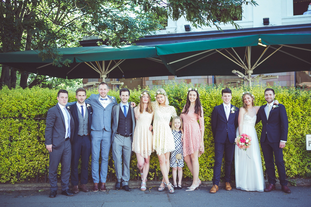 Holly wore a Grace Loves Lace gown for her modern wedding planned in just 2 weeks. The venue was The Asylum chapel in London. Photography by My Beautiful Bride.