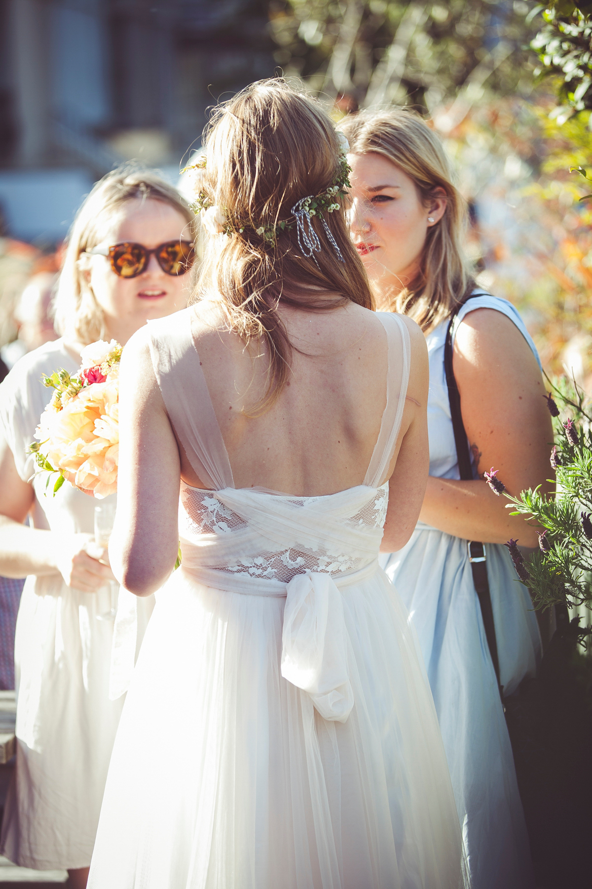 Holly wore a Grace Loves Lace gown for her modern wedding planned in just 2 weeks. The venue was The Asylum chapel in London. Photography by My Beautiful Bride.