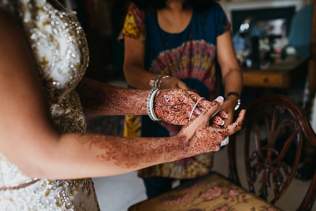 A vibrant Indian ceremony and elegant English fusion wedding in North Yorkshire. Photography by John Hope.