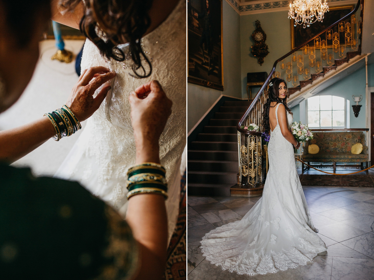 A vibrant Indian ceremony and elegant English fusion wedding in North Yorkshire. Photography by John Hope.