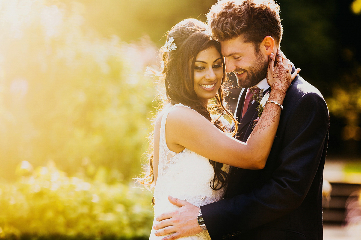 A vibrant Indian ceremony and elegant English fusion wedding in North Yorkshire. Photography by John Hope.