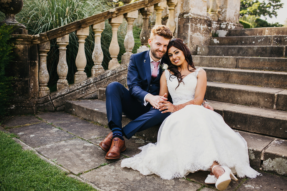 A vibrant Indian ceremony and elegant English fusion wedding in North Yorkshire. Photography by John Hope.