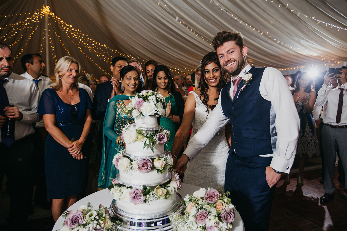 A vibrant Indian ceremony and elegant English fusion wedding in North Yorkshire. Photography by John Hope.