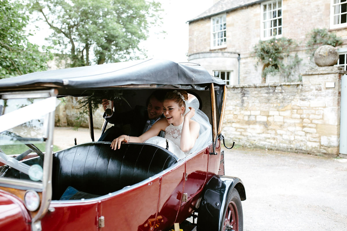 An elegant halterneck dress and bridesmaids in pale blue for a stylish English country wedding. Captured by Ruth Atkins Photography. An elegant halterneck dress and bridesmaids in pale blue for a stylish English country wedding. Captured by Ruth Atkins Photography.